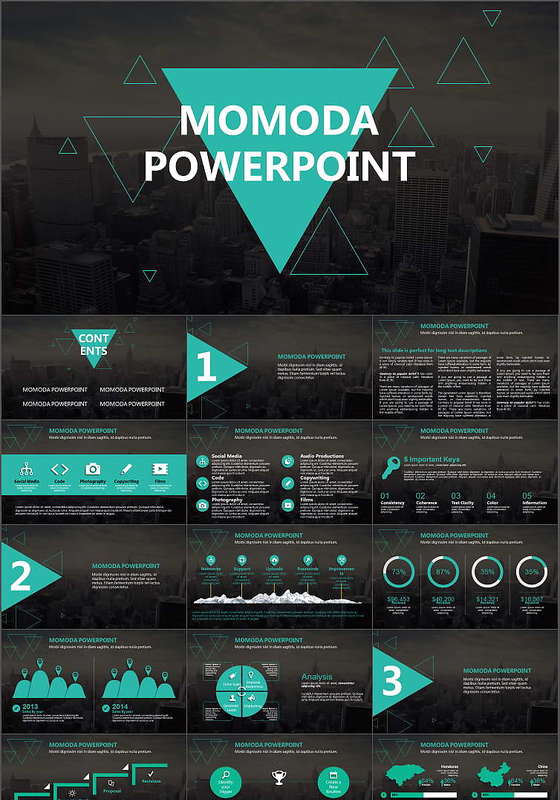 欧美奢华商务年终工作总结汇报PPT模板