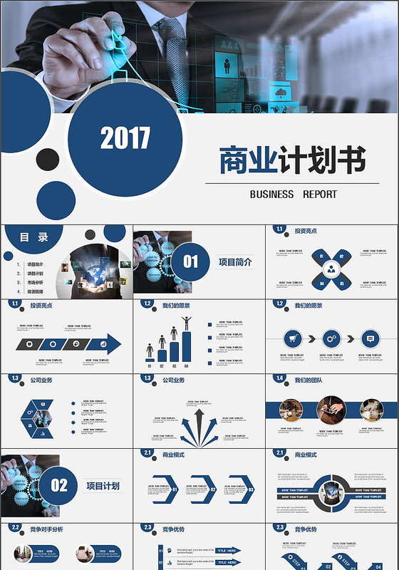 2017精美商业工作计划PPT模板