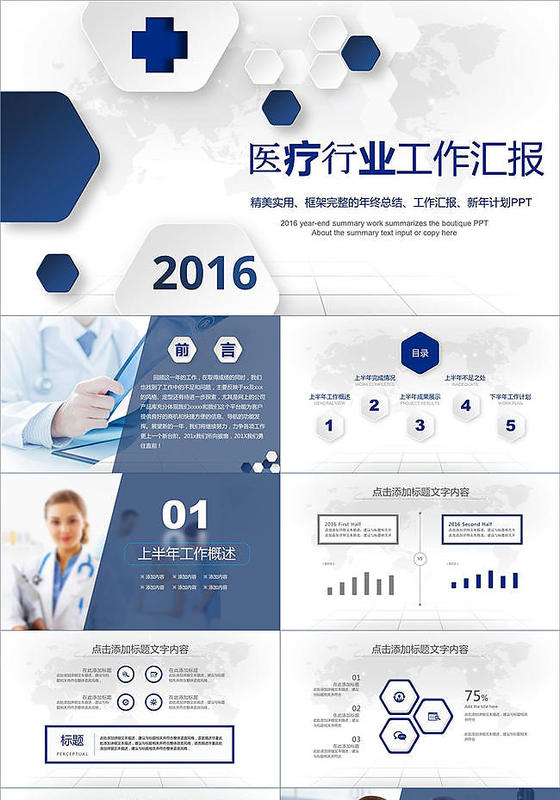 医学介绍总结汇报医疗演讲报告PPT模版