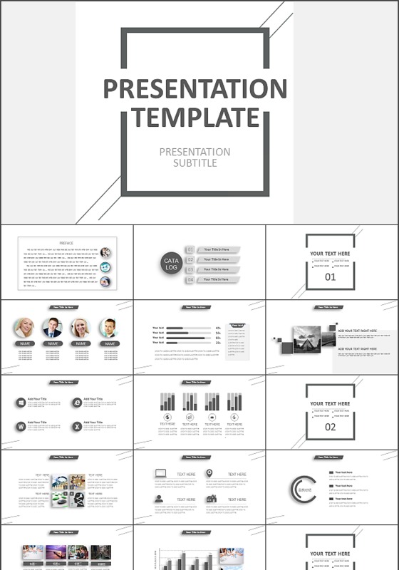 欧美大气商业计划书营销方案商务PPT模板