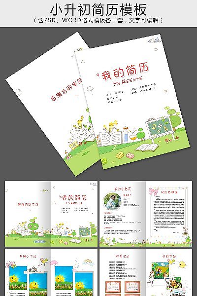 word精美通用版小升初简历模板