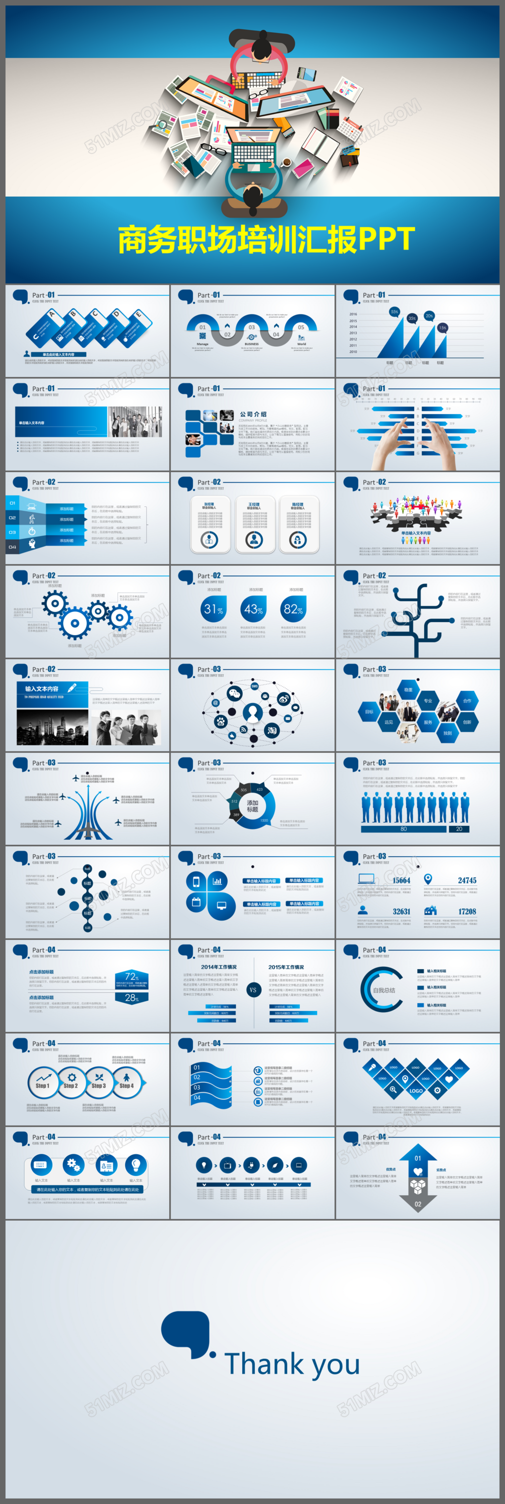商务职场培训汇报ppt模板