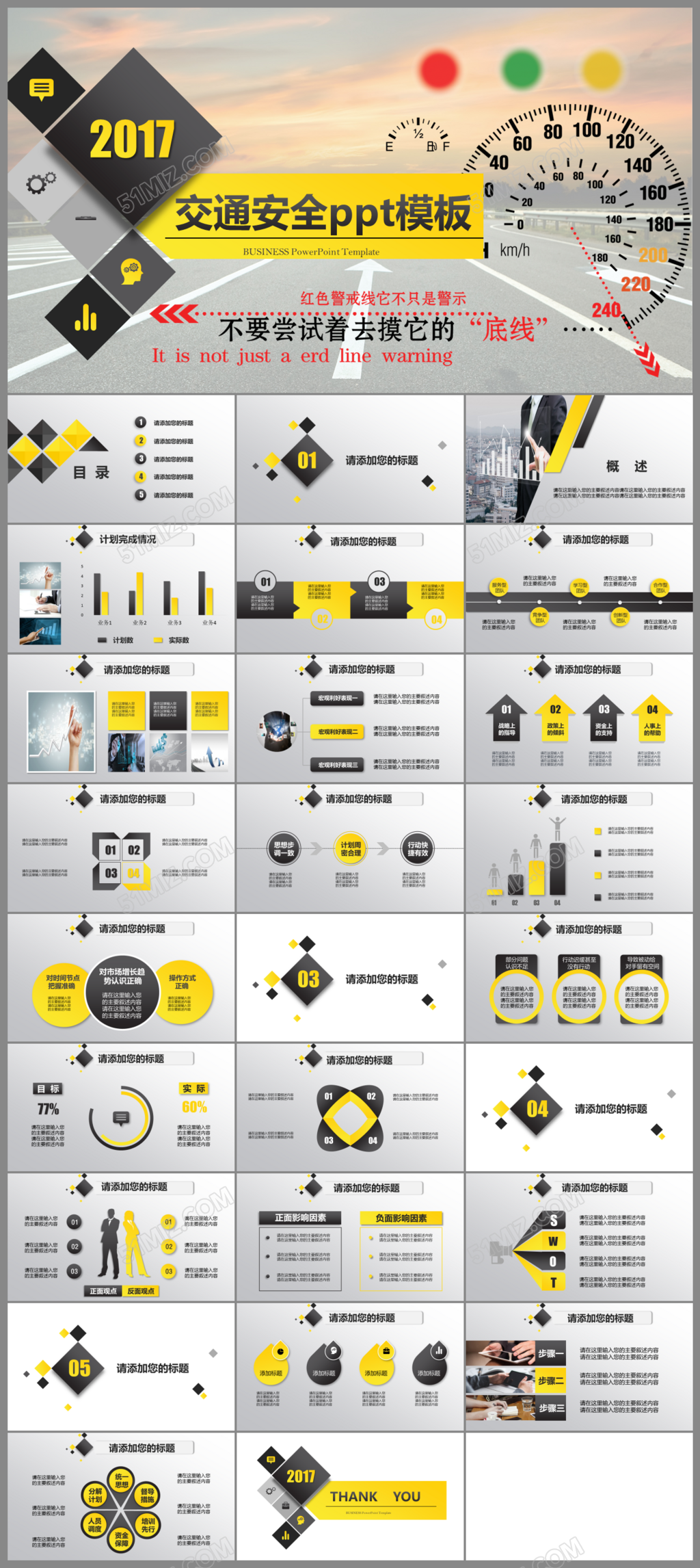 交通安全ppt模板