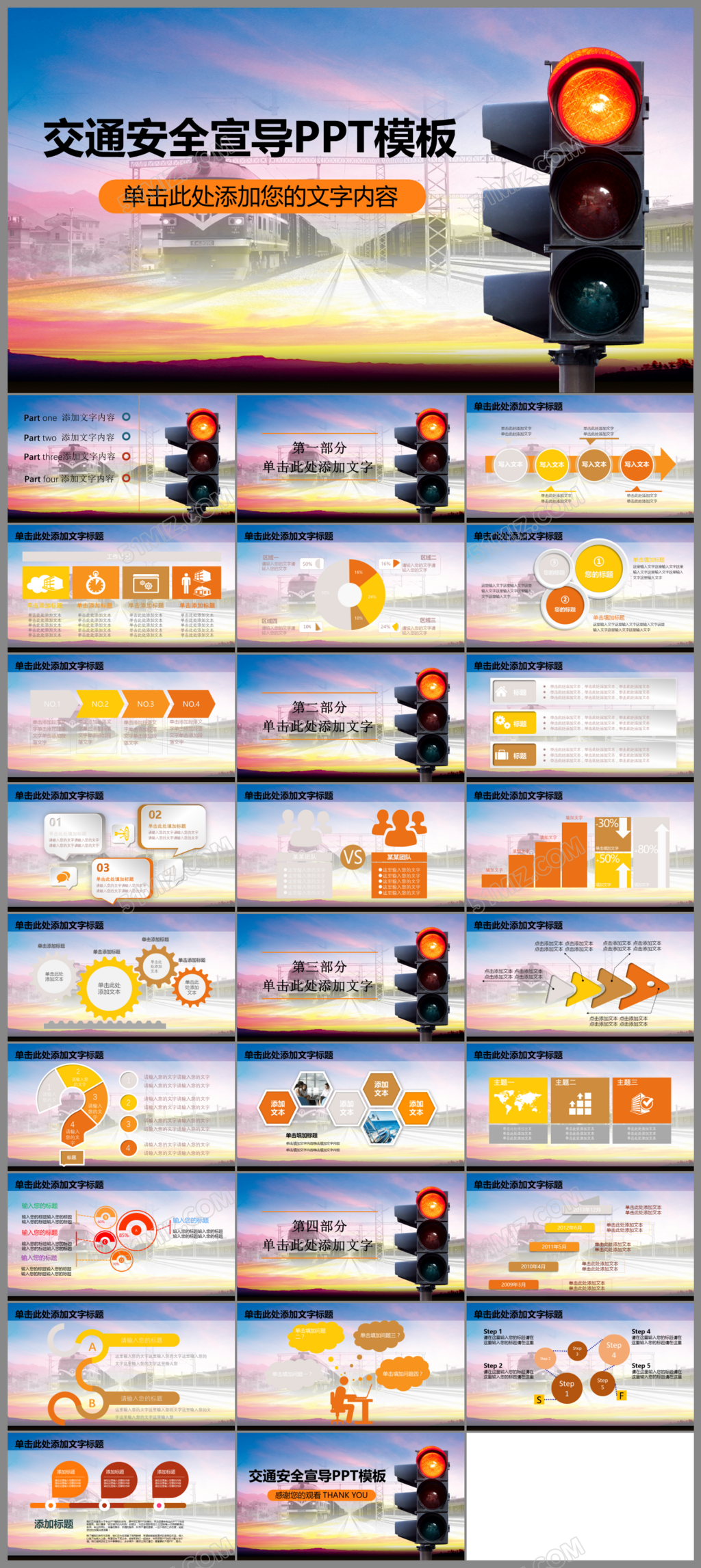 交通安全宣传ppt模板