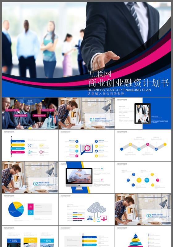互联网商业创业融资计划书ppt