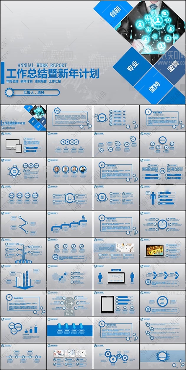工作总结暨新年计划PPT