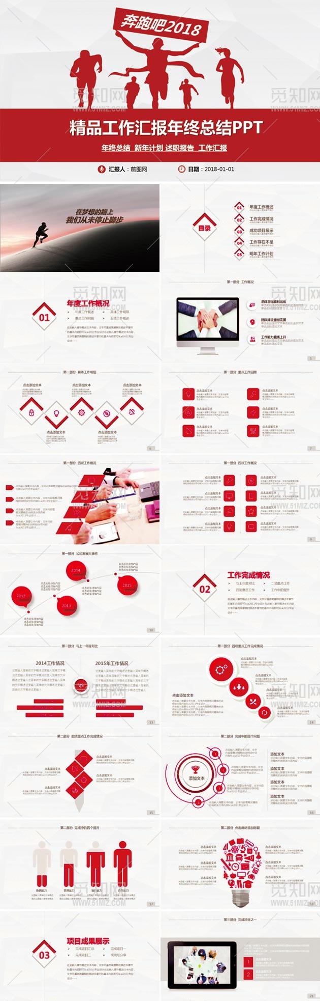 精品工作汇报年终总结PPT