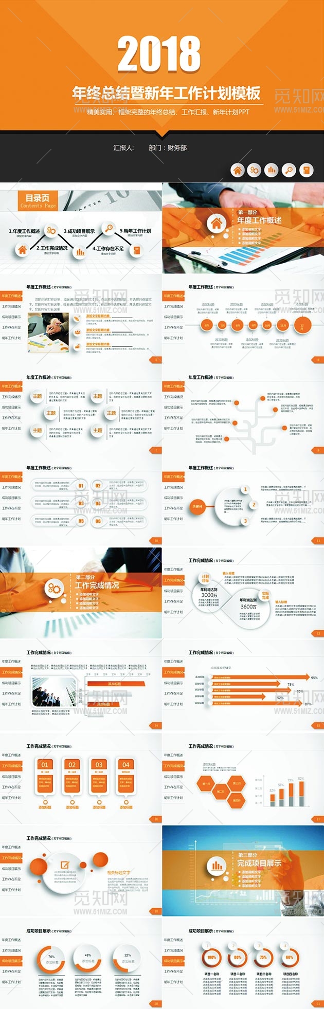 年终总结暨新年工作计划PPT模板