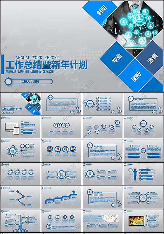 工作总结暨新年计划PPT