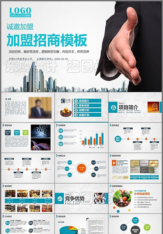 招商加盟精品PPT模板