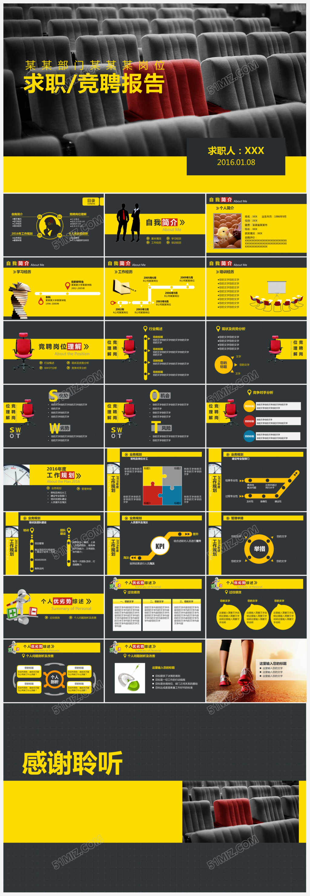 商务岗位竞聘个人简历ppt