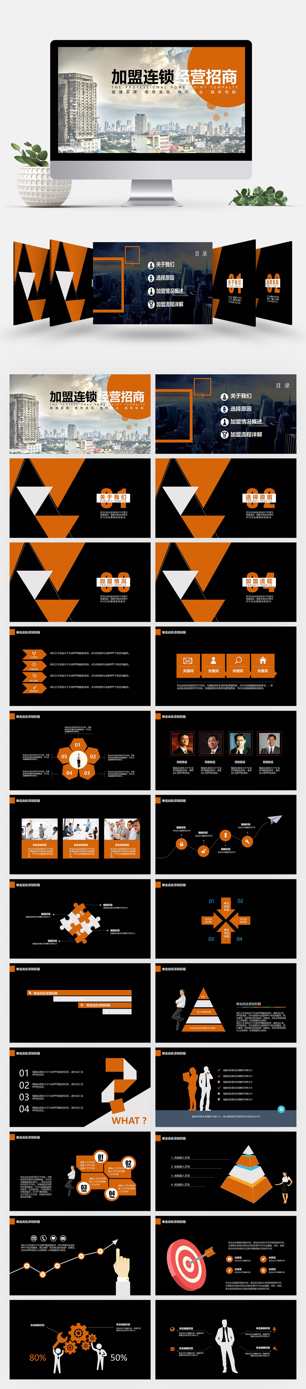 项目介绍加盟连锁经营招商方案ppt模板