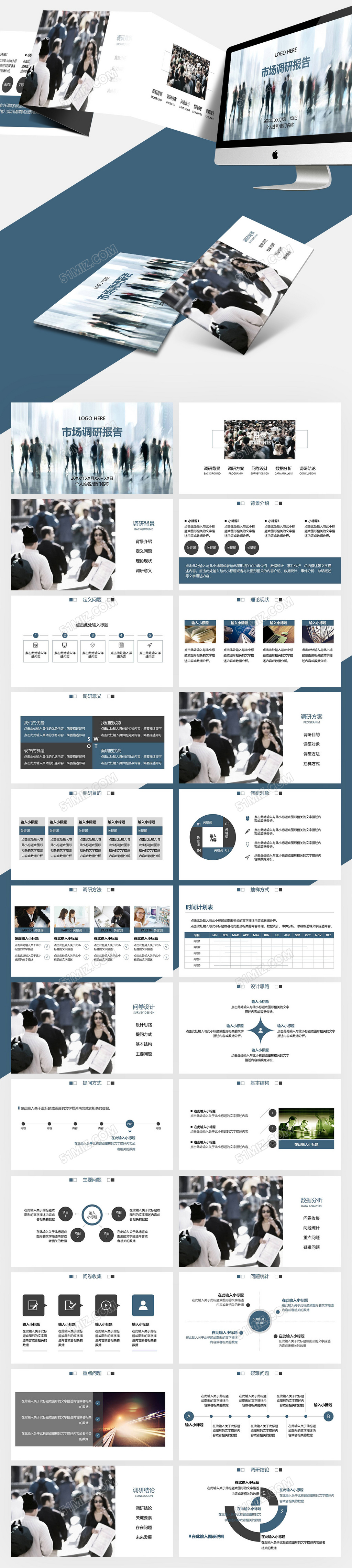 城市房地产市场调研报告ppt模板