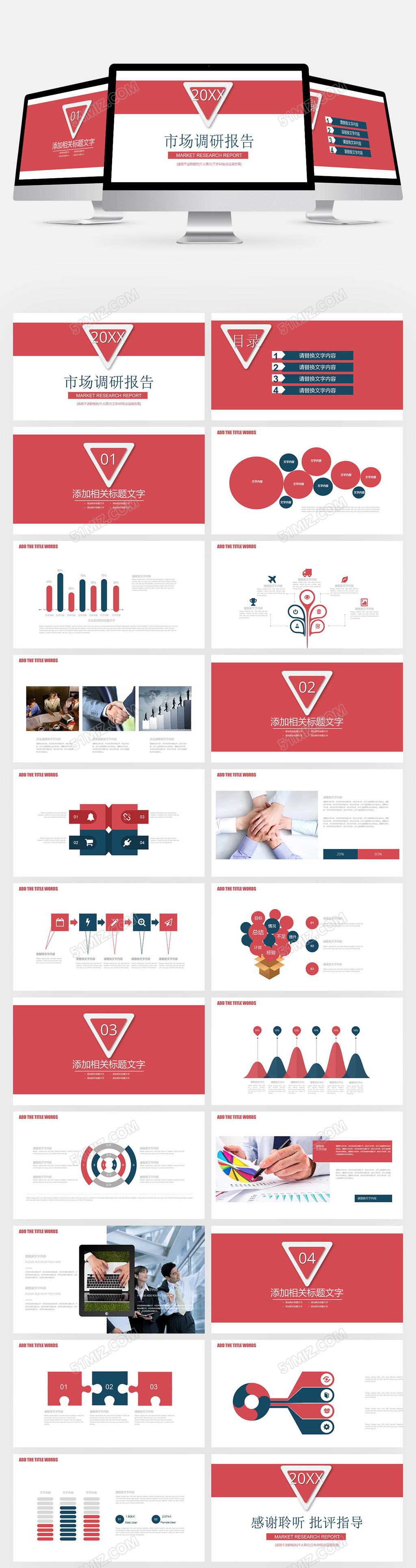 服装品牌市场调研报告ppt模板