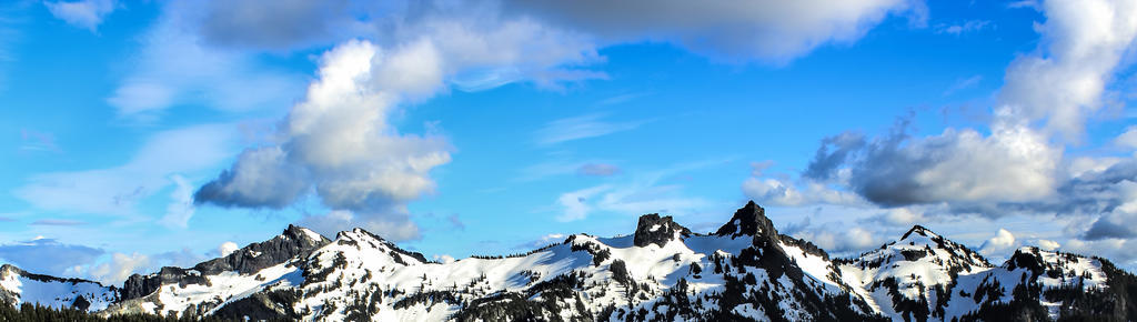 蓝色唯美自然风景雪山雪景背景图片