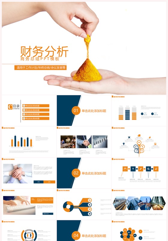 白色财务分析案例分析PPT下载