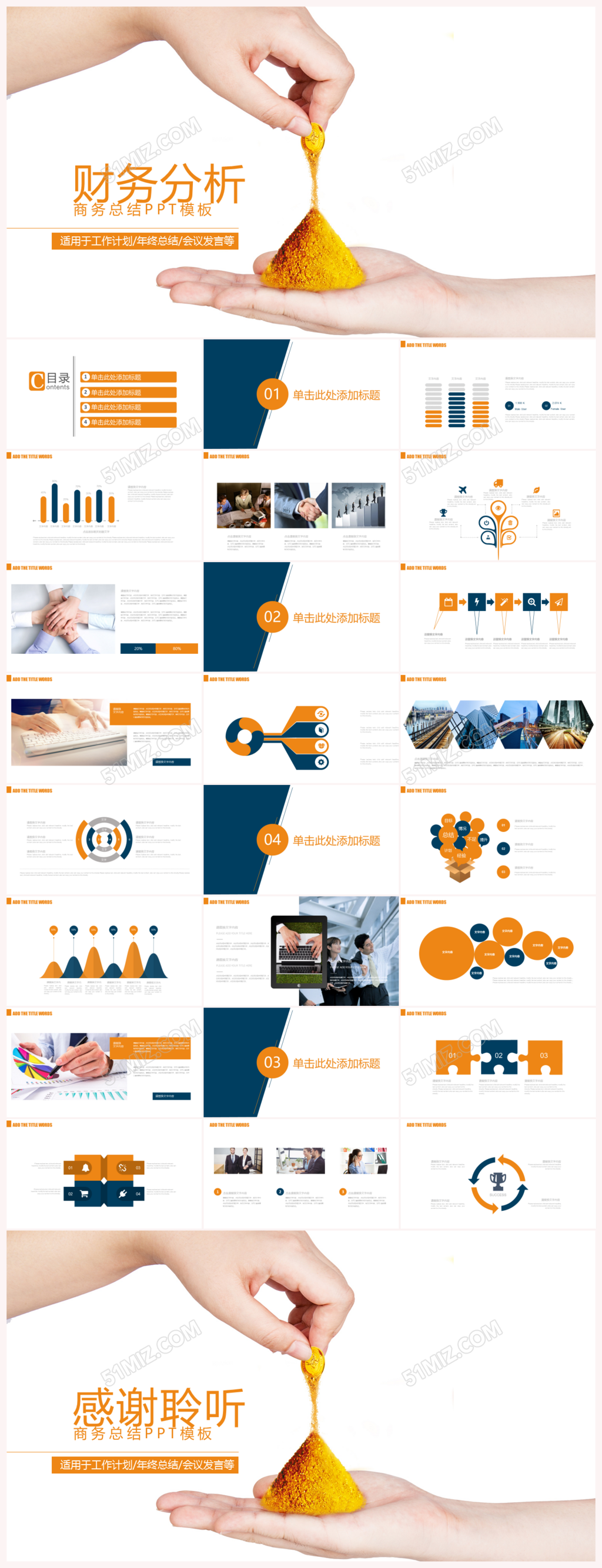 白色财务分析案例分析PPT下载