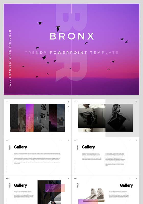 欧美风创意公司介绍市场分析ppt模板