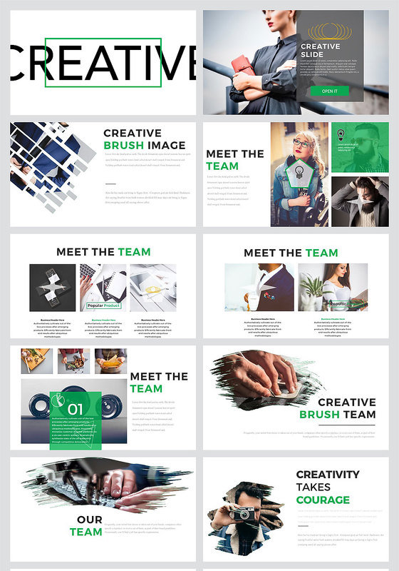 欧美大气工作汇报商业计划书ppt模板