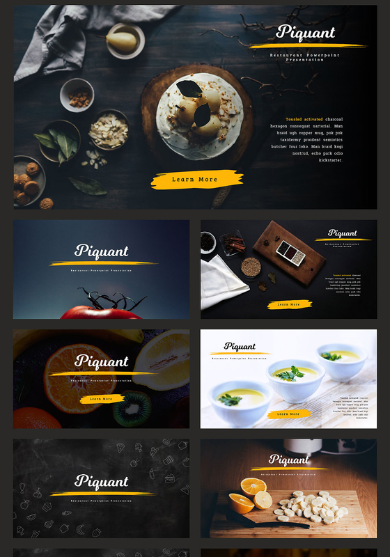 欧美美食汇报总结策划方案ppt模板