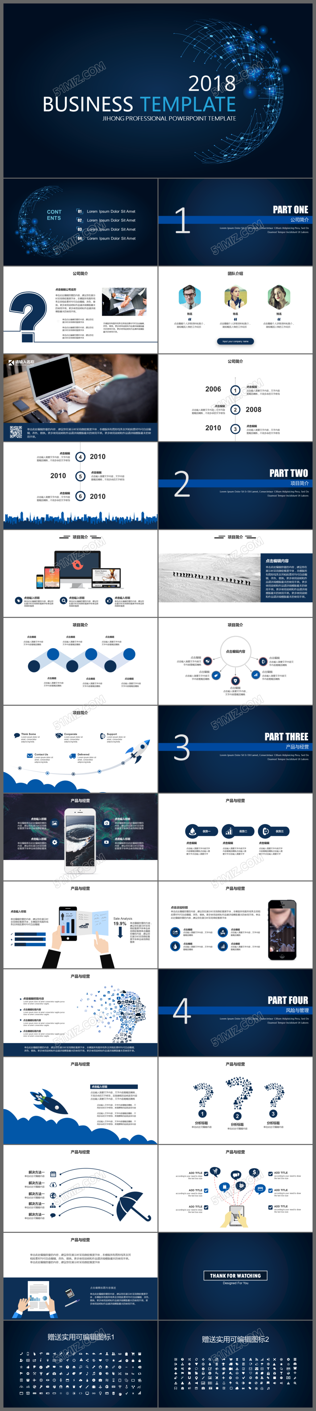 2018科技工作总结汇报商务通用ppt模板