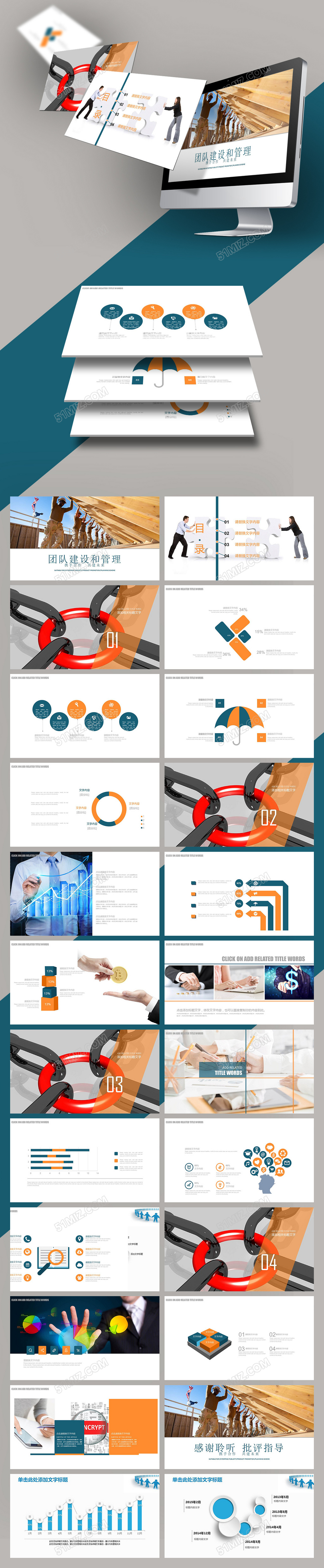 微商团队建设和管理ppt模板