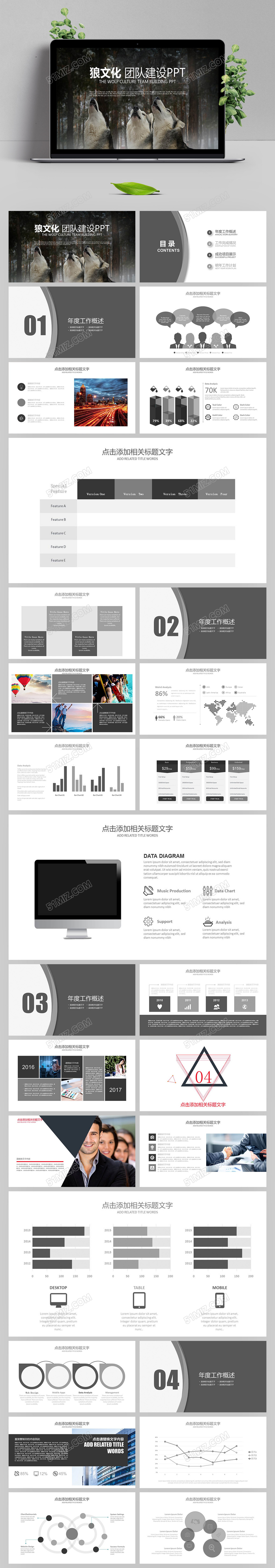 企业员工团队风采ppt模板