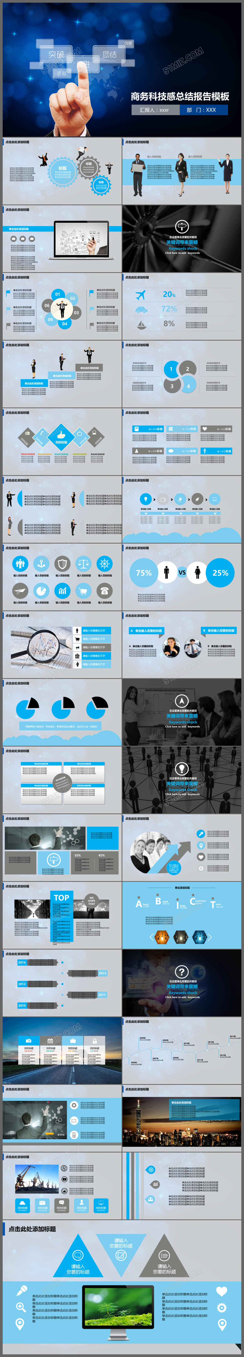 2017商务科技感总结报告PPT模板