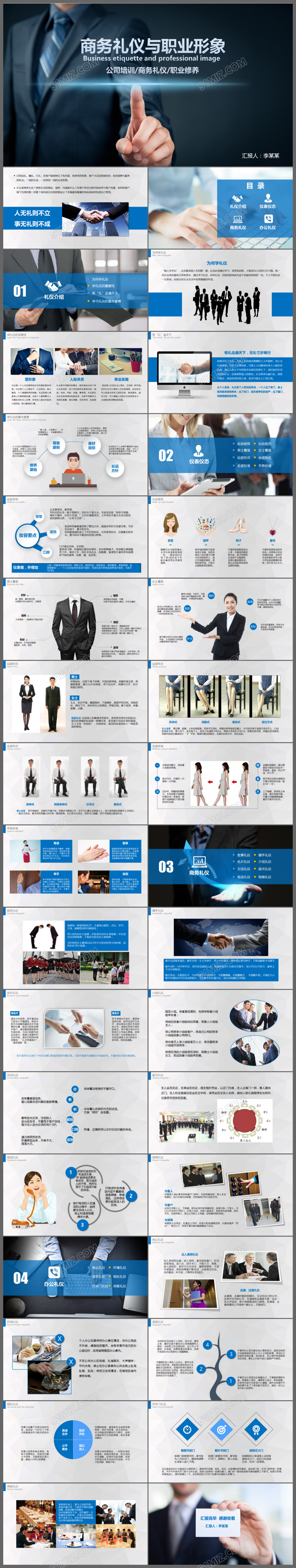 商务礼仪培训ppt模板
