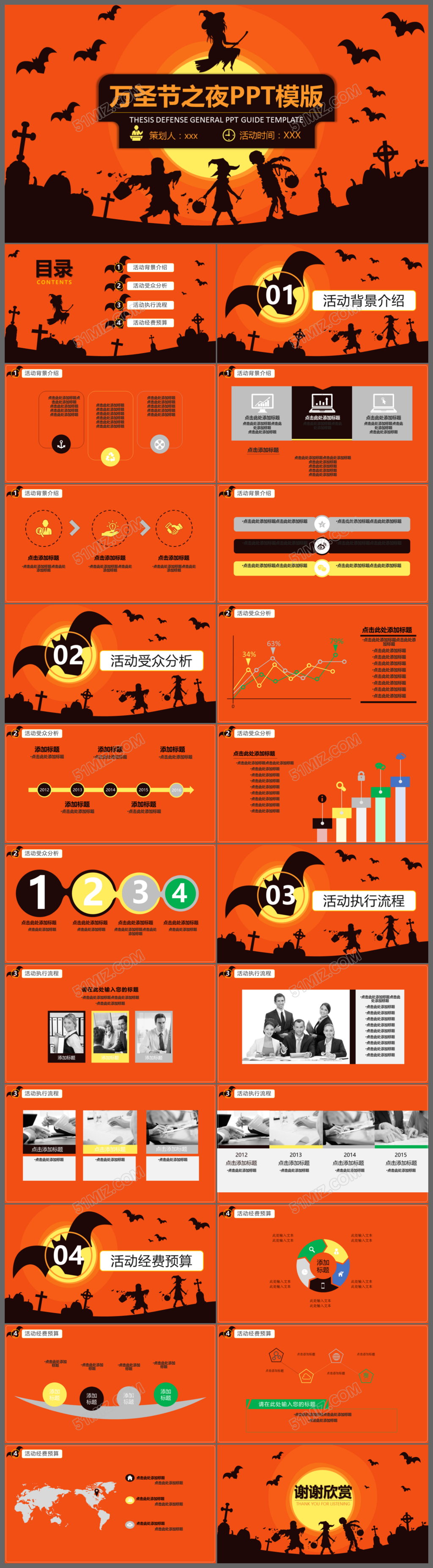 万圣节之夜活动策划ppt模板
