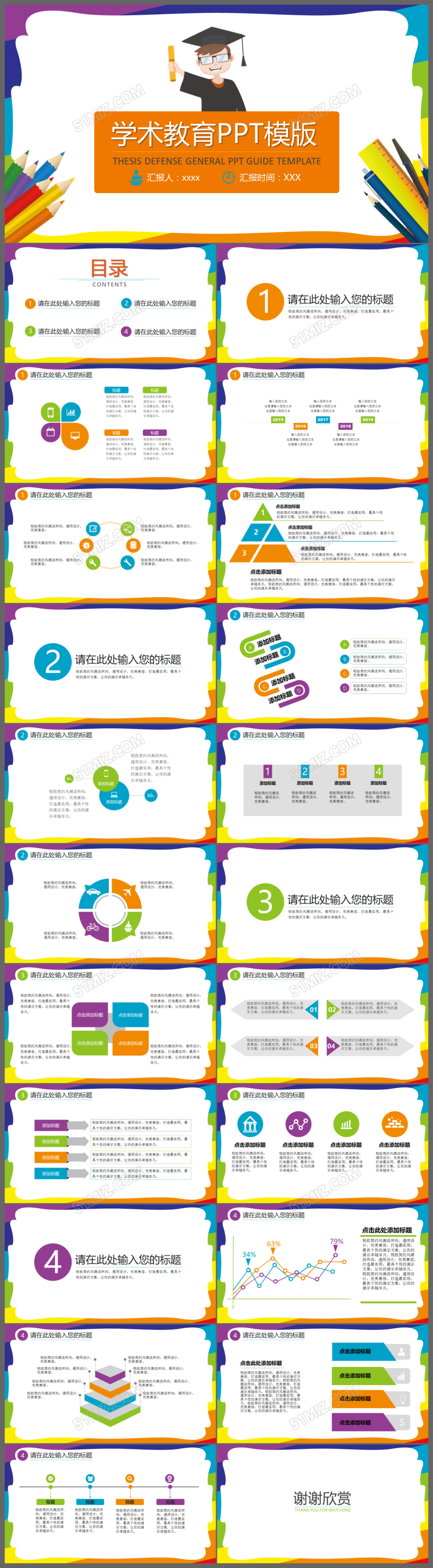 创意儿童教育教育培训教学总结学术汇报课题总结动态ppt模板