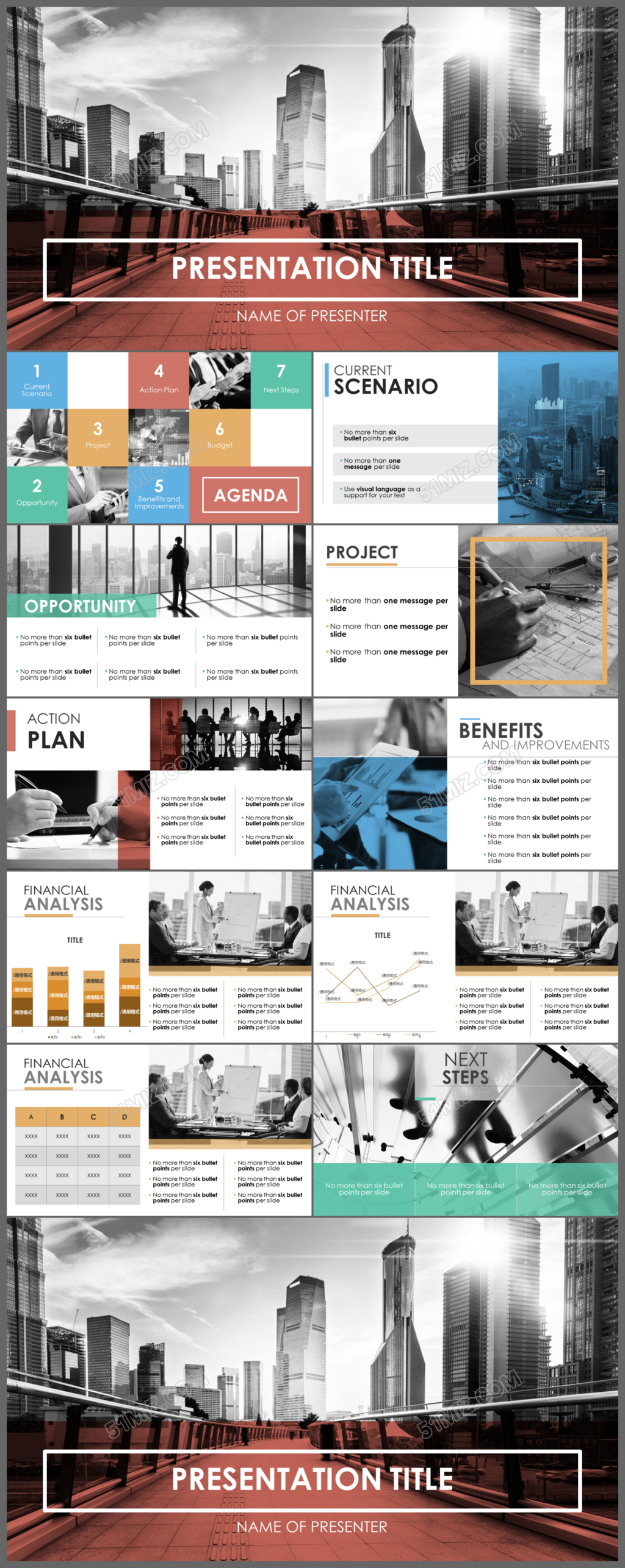 欧美风格商务计划策划汇报PPT模板