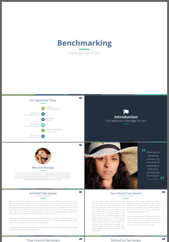 欧美简约公司介绍市场分析营销策划ppt模板