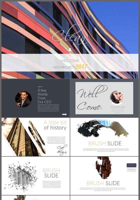 欧美企业宣传公司简介ppt模板