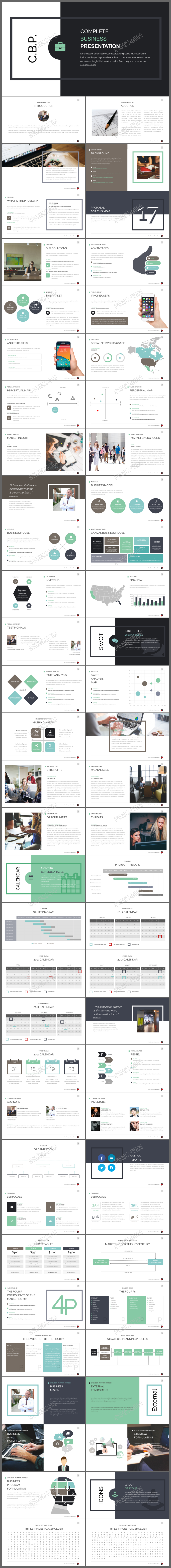 欧美简约商业计划书公司简介ppt模板