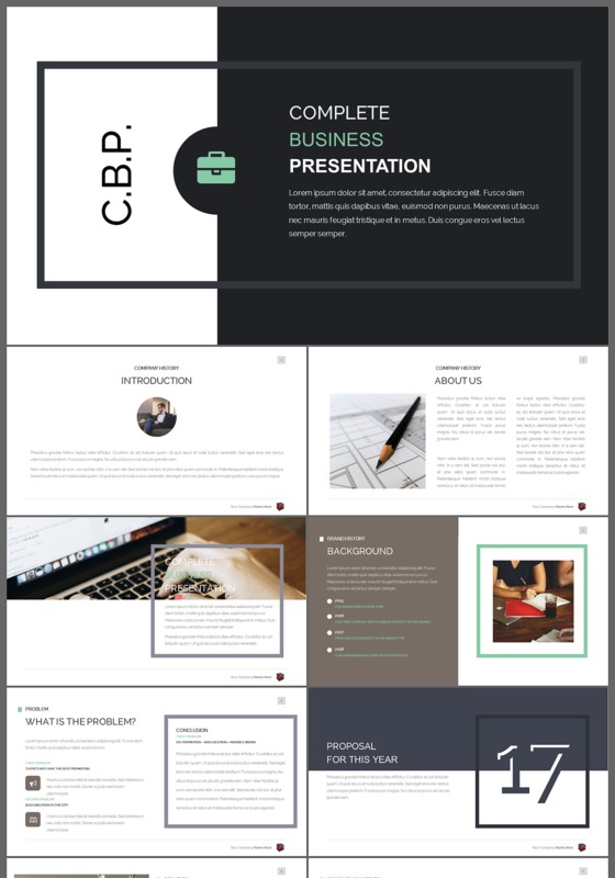 欧美简约商业计划书公司简介ppt模板