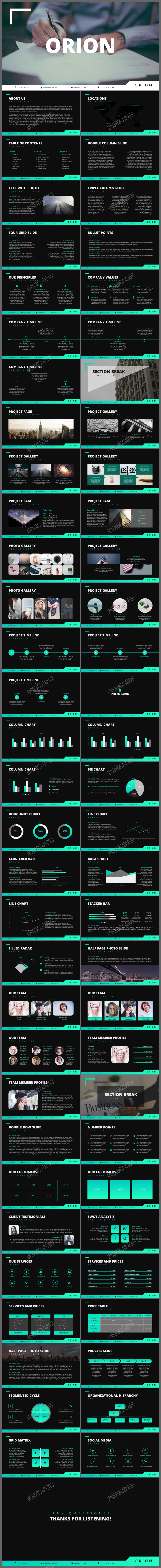 黑色欧美工作汇报总结公司简介ppt模板