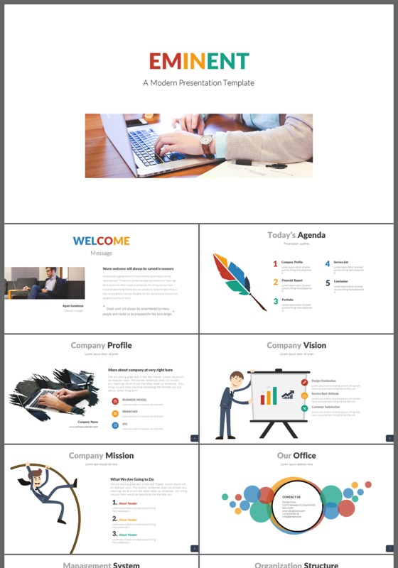 欧美简约工作汇报工作总结述职报告ppt模板