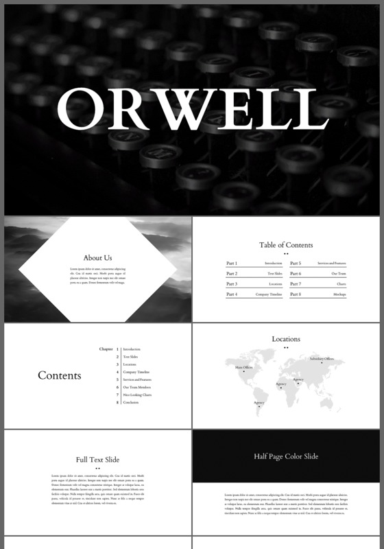 黑白简约营销策划工作总结汇报公司简介ppt模板