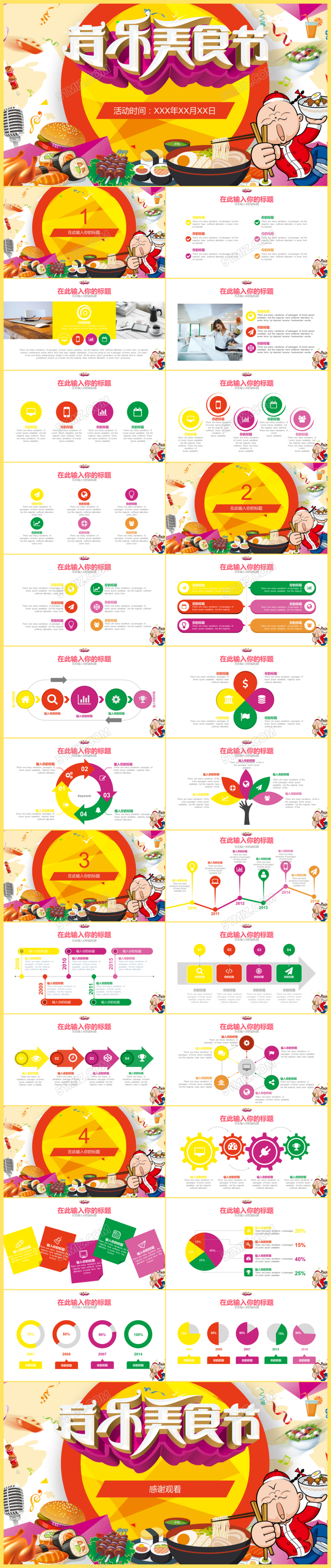 音乐美食节活动策划方案PPT模板