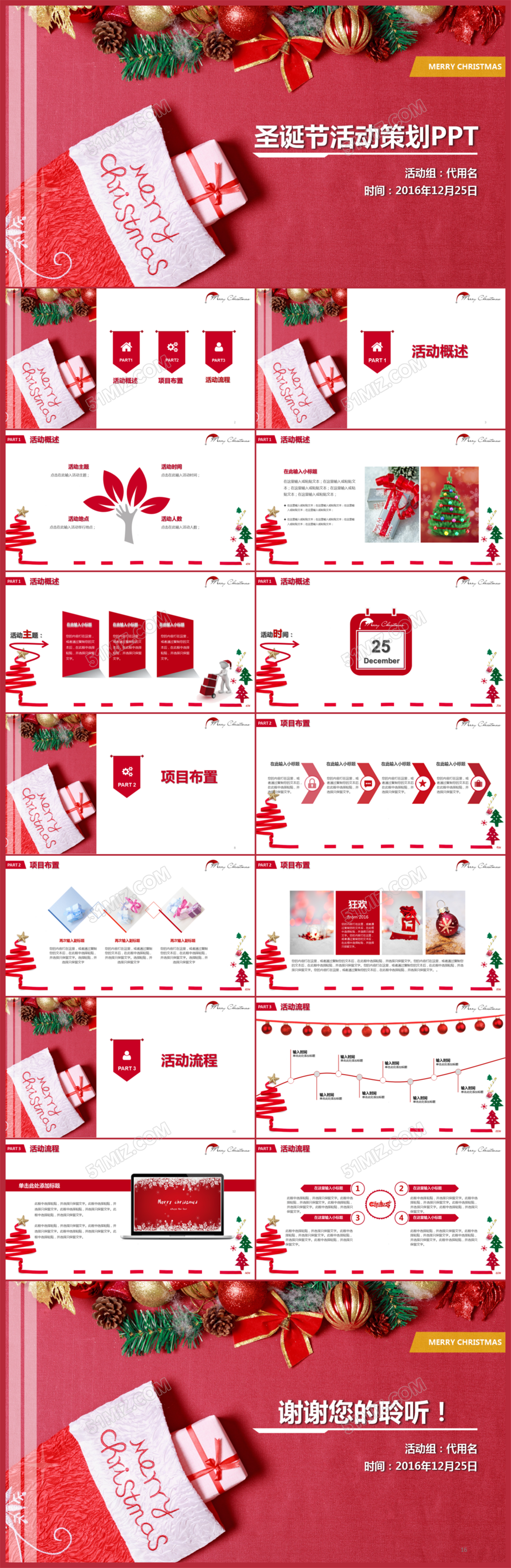 圣诞节活动策划方案PPT模板
