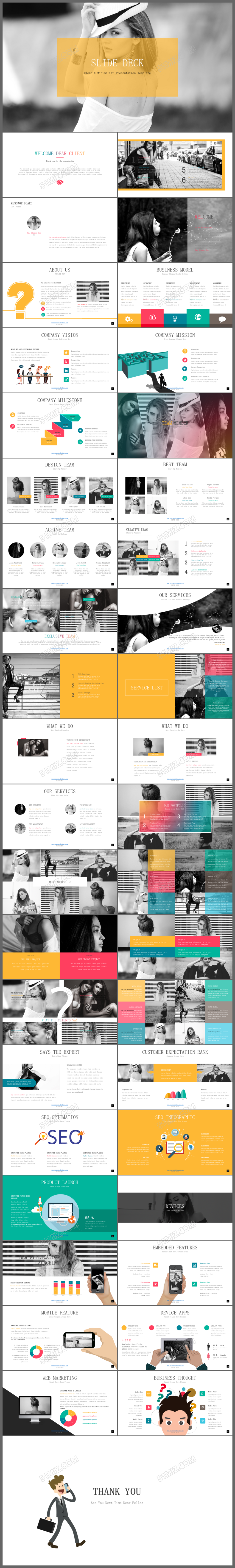 欧美时尚商业汇报工作简介总结计划ppt模板