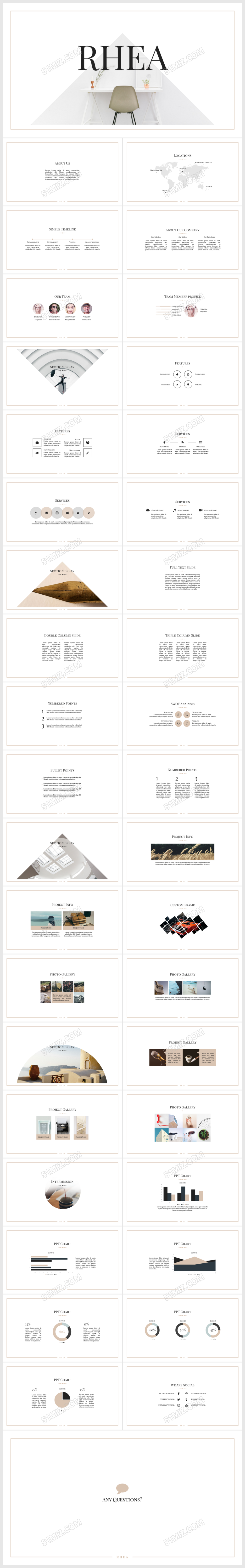 欧美白色简约家居装修公司简介工作汇报ppt模板