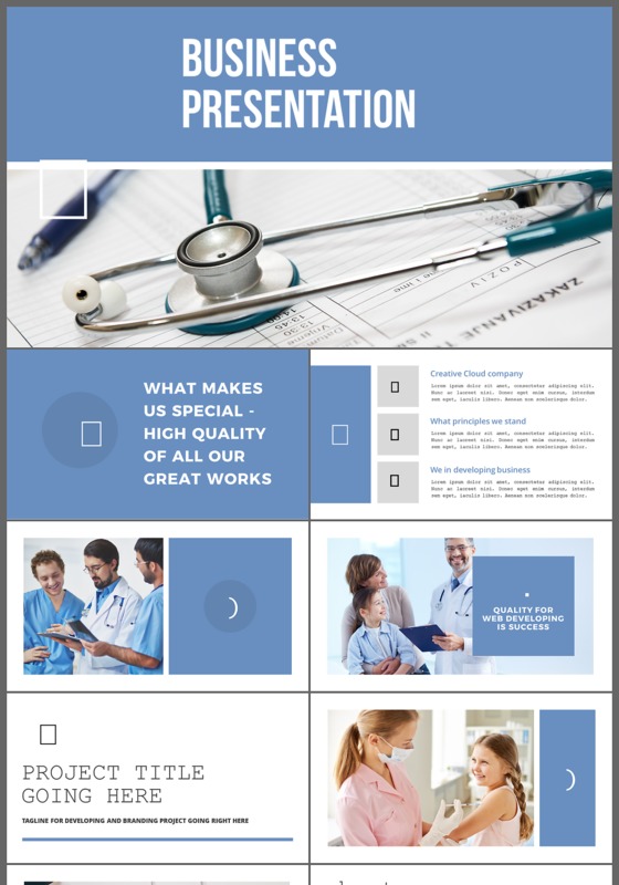 欧美医疗护士护理通用工作汇报竞聘ppt模板