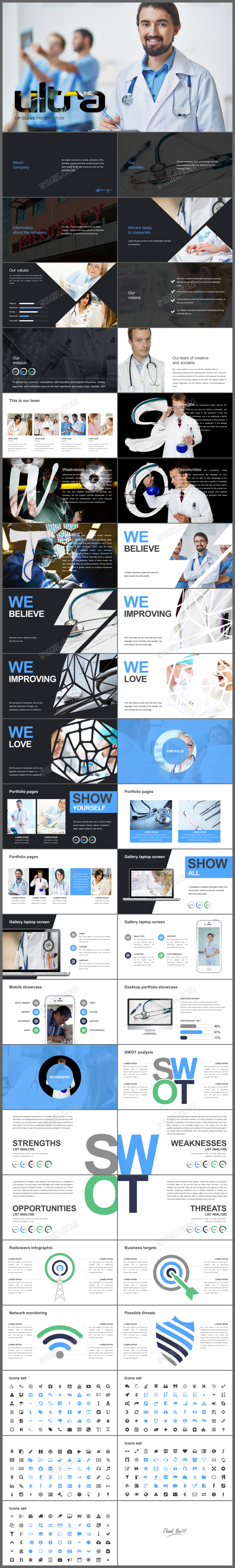 医生护士述职报告ppt模板