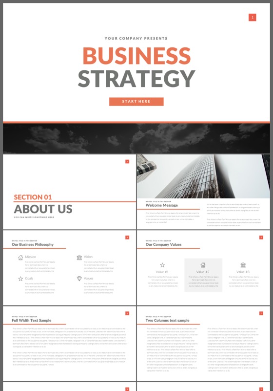 欧美风商业计划书ppt模板