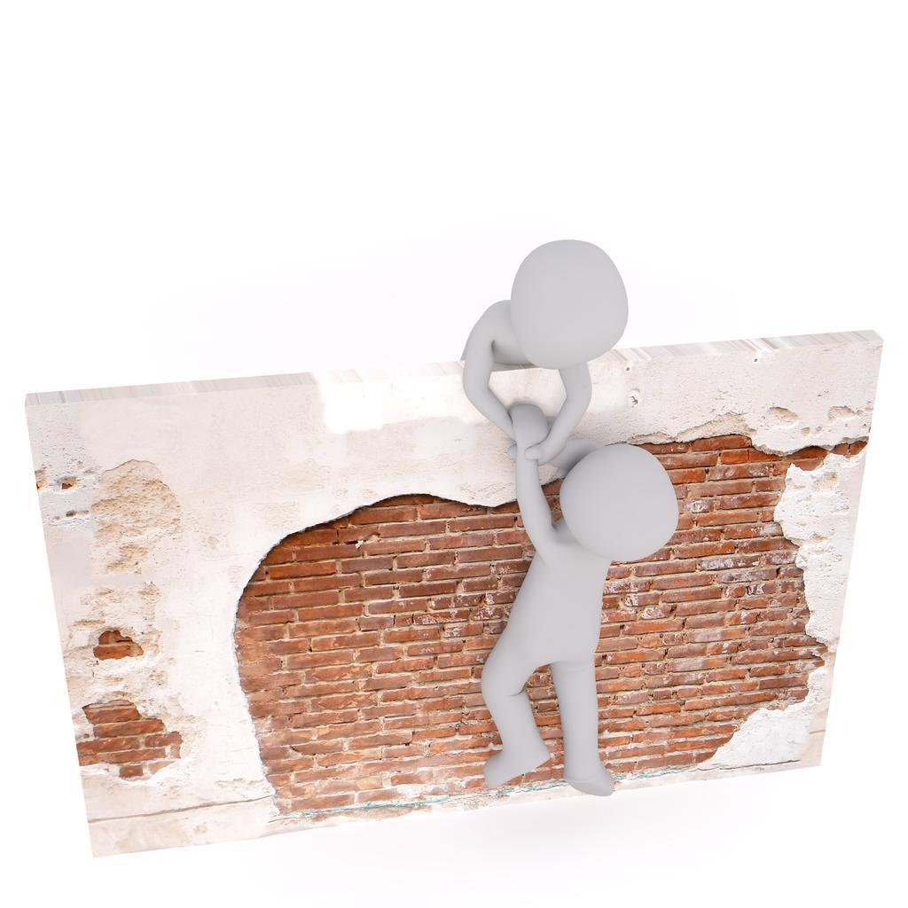 设计团队翻墙合作的小人图片背景图片