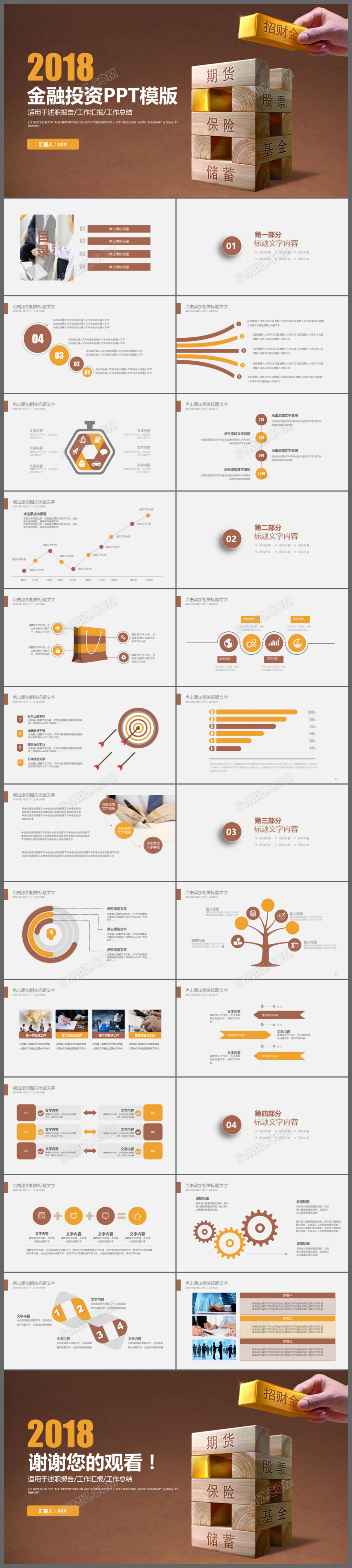 2018金融投资理财证券数据报表工作汇报总结投资方案