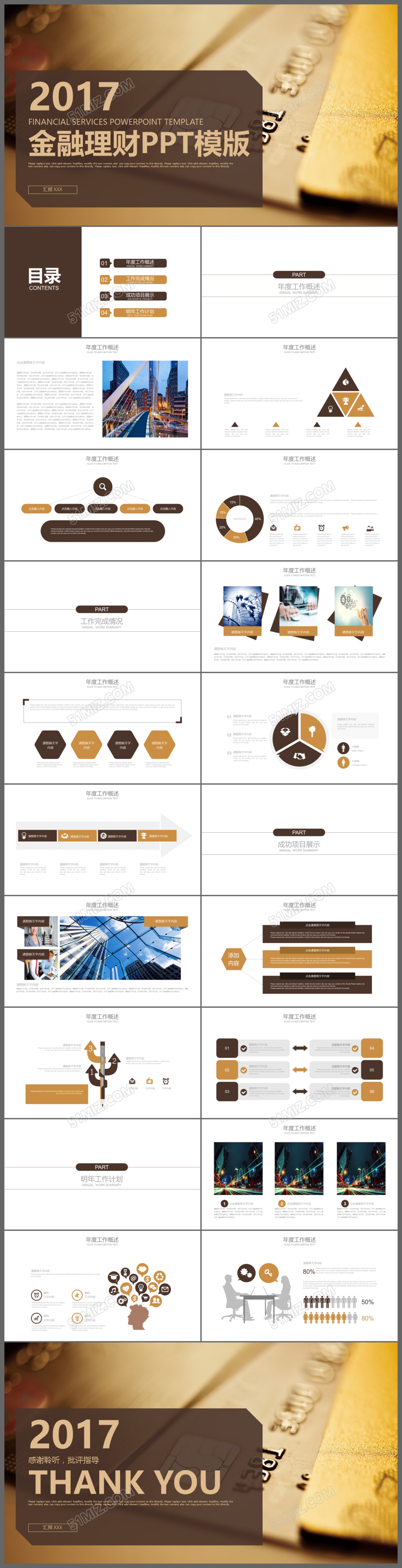2017金融互联网企业创业融资计划书PPT模板