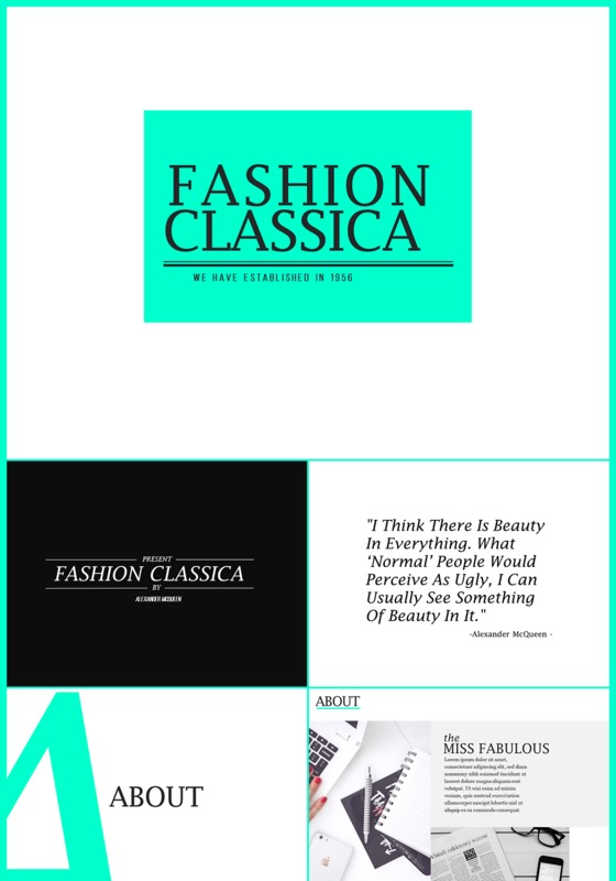 中蓝绿调简约商务通用英文ppt模板